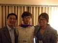 Lily, Eddie and Carl (hooding of Carl Hart)