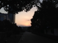 Sunset on a date of the meeting